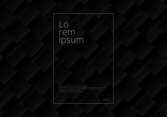Black Geometric Dots Pattern Halftone: A Versatile Design Element