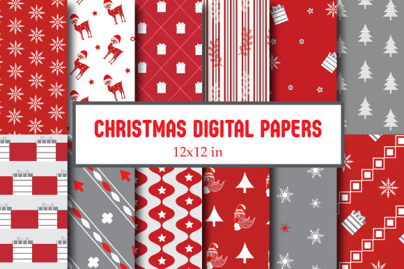 Christmas Snow Digital Papers: A Creative Resource for Digital Scrapbooking