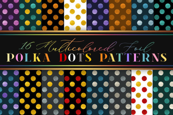 Colorful Foil Polka Dots Pattern Tiles: A Versatile Design Resource for Creative Projects