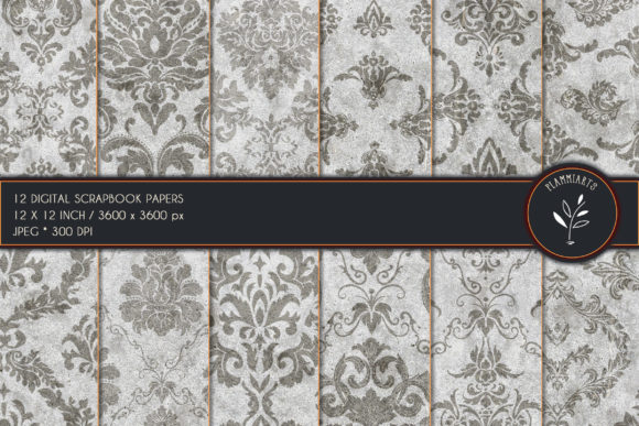 Distressed Concrete Damask: A Modern Twist on Timeless Design