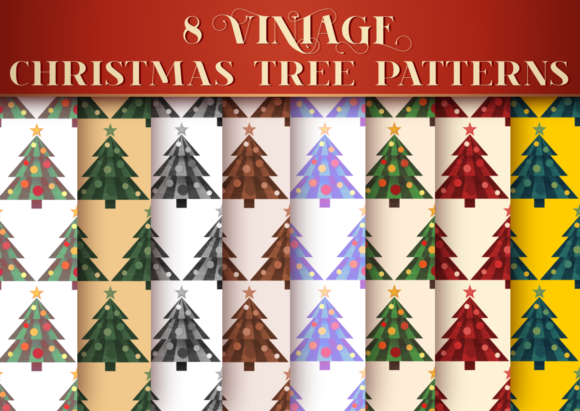 Elegant Vintage Christmas Tree Pattern