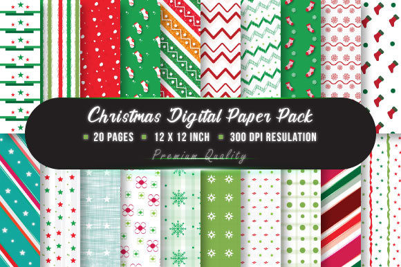 Enhance Your Creative Projects with the Christmas Digital Pattern Pack Graphic