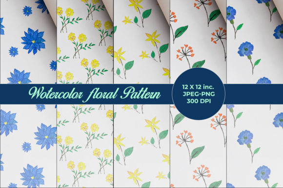Floral Watercolor Digital Paper Pack