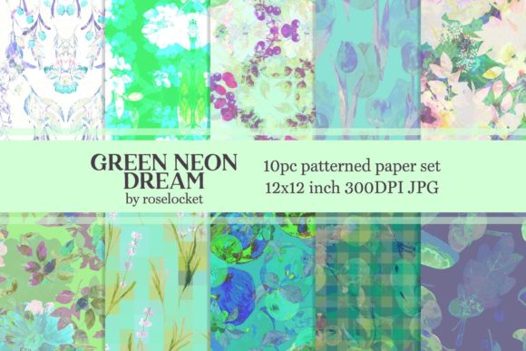 Neon Glitch Floral Pattern Paper: A Fusion of Tradition and Digital Innovation