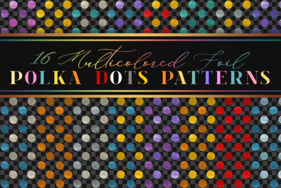 PNG Overlay Foil Polka Dots Pattern Set