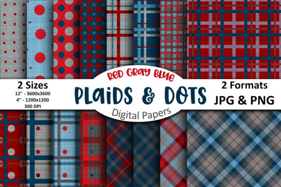 Red Gray Blue Flannel Shirt Plaid Dots: A Modern Twist on Classic Craft Supplies