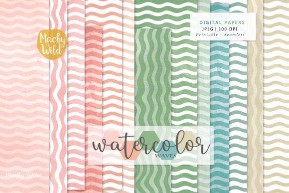 Seamless Water Colour Waves