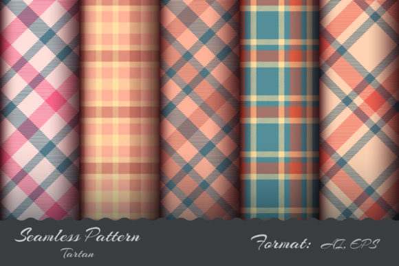 Set Classic Tartan Seamless Pattern