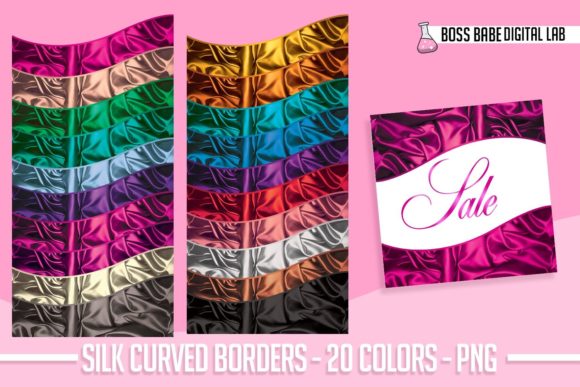 Silk Curved Border Clipart for Elegant Design
