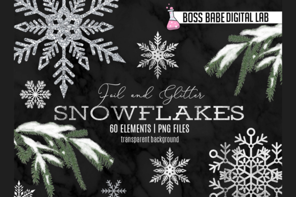 Silver Snowflakes Clip Art: A Sparkling Solution for Your Digital Creations