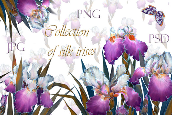 Watercolor Clip Art Purple Irises: A Strategic Design Asset