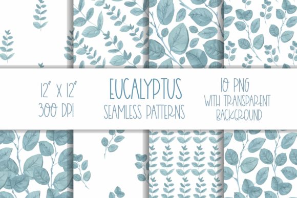Watercolor Eucalyptus Clipart Seamless: A Versatile Design Resource
