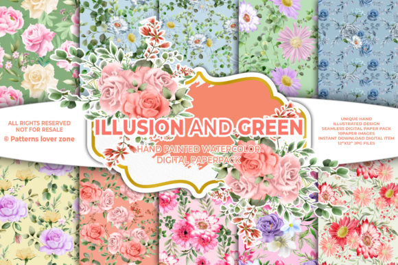 Watercolor Floral Seamless Pattern VL55: A Versatile Digital Design for Modern Creatives