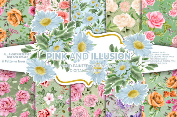 Watercolor Floral Seamless Pattern VL60: A Versatile Digital Design for Modern Creativity